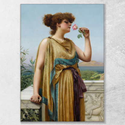 La Rosa Profumata John William Godward jwg76 quadro stampato su tela