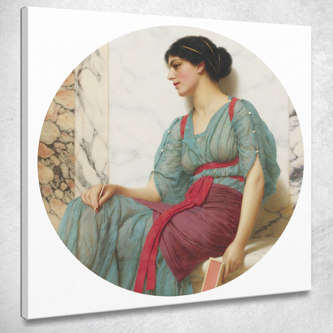 La Lettera D'Amore John William Godward jwg78 quadro stampato su tela