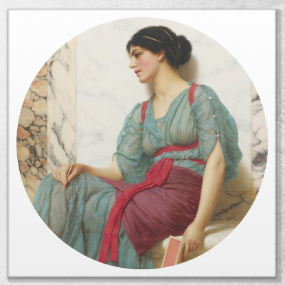 La Lettera D'Amore John William Godward jwg78 quadro stampato su tela