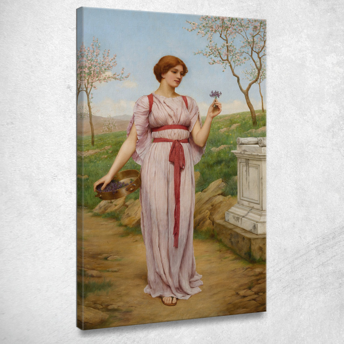 Il Posy John William Godward jwg79 quadro stampato su tela Il Posy John William Godward jwg79 quadro stampato su tela