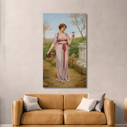 Il Posy John William Godward jwg79 quadro stampato su tela