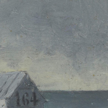 Cabina Balneare Sulla Spiaggia James Ensor jen6 quadro stampato su tela