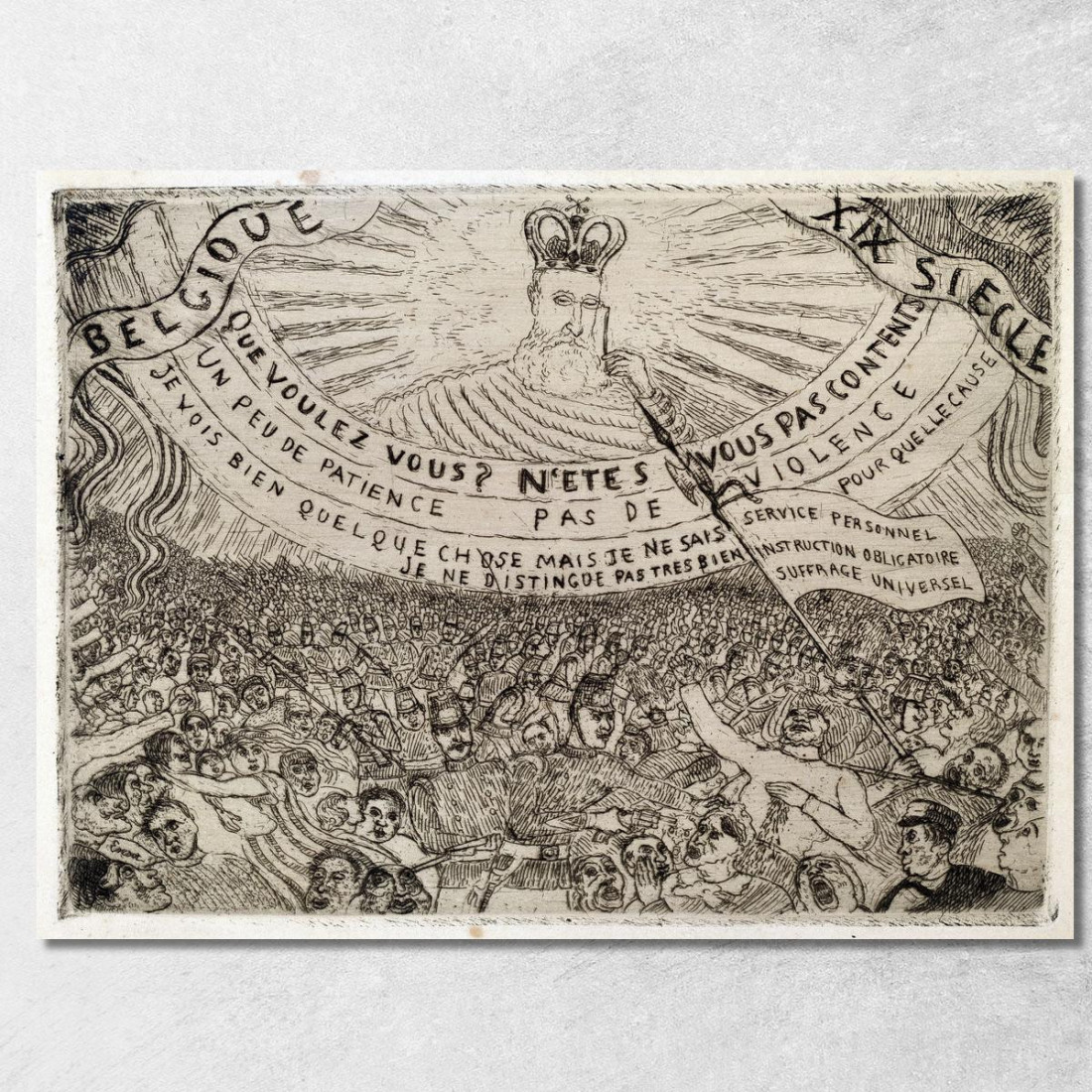 Il Belgio Nel Xix Secolo James Ensor jen7 quadro stampato su tela Il Belgio Nel Xix Secolo James Ensor jen7 quadro stampato su tela