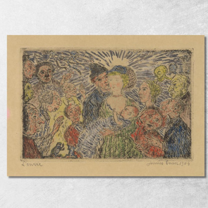 L'Invidia 2 James Ensor jen14 quadro stampato su tela