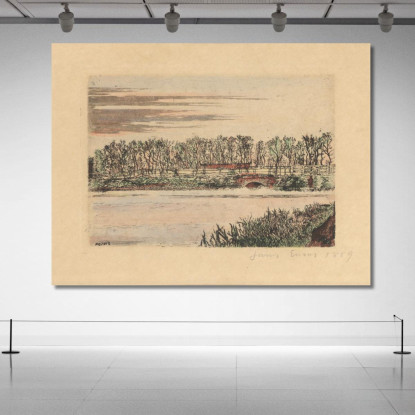 Il Ponte Del Bosco A Ostenda James Ensor jen15 quadro stampato su tela