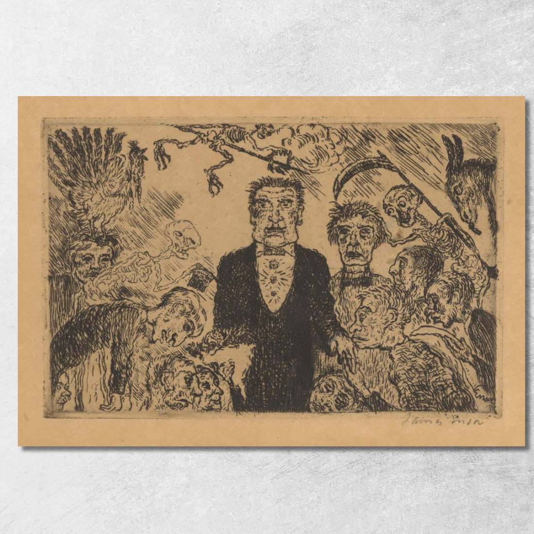 La Superbia 2 James Ensor jen25 quadro stampato su tela La Superbia 2 James Ensor jen25 quadro stampato su tela
