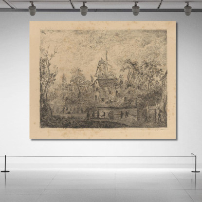 La Fiera Presso Il Mulino James Ensor jen28 quadro stampato su tela