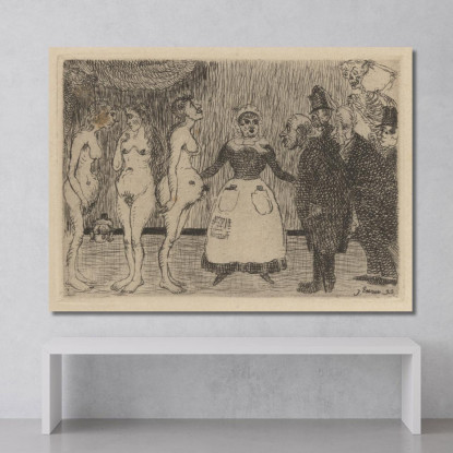 I Vecchi Furfanti James Ensor jen34 quadro stampato su tela