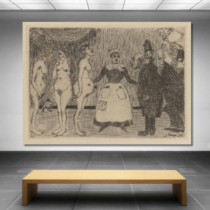 I Vecchi Furfanti James Ensor jen34 quadro stampato su tela