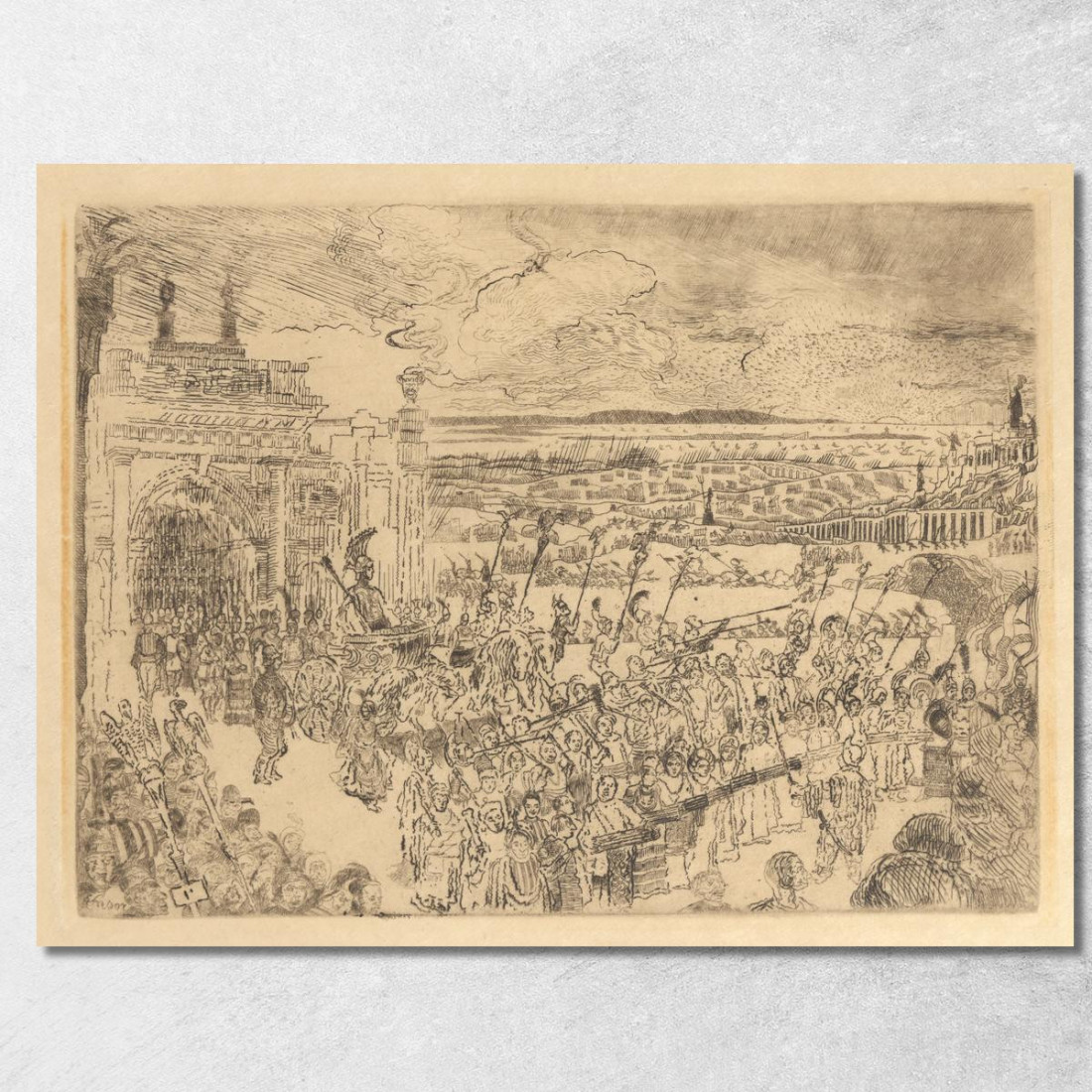 Il Trionfo Romano James Ensor jen36 quadro stampato su tela