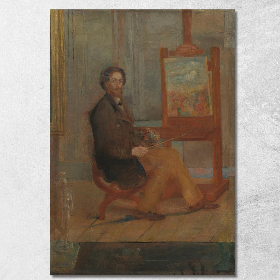 Ensor Al Suo Cavalletto James Ensor jen46 quadro stampato su tela Ensor Al Suo Cavalletto James Ensor jen46 quadro stampato su tela