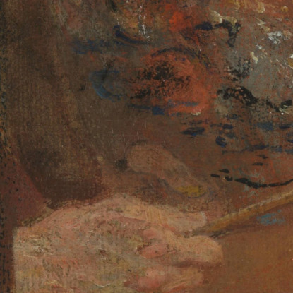 Ensor Al Suo Cavalletto James Ensor jen46 quadro stampato su tela