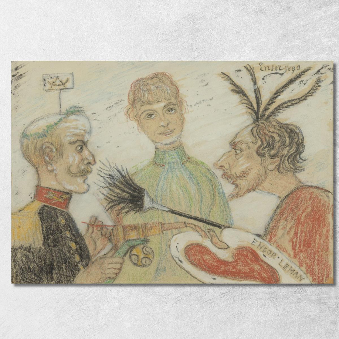 Ensor E Il Generale Leman James Ensor jen47 quadro stampato su tela Ensor E Il Generale Leman James Ensor jen47 quadro stampato su tela