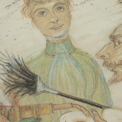 Ensor E Il Generale Leman James Ensor jen47 quadro stampato su tela