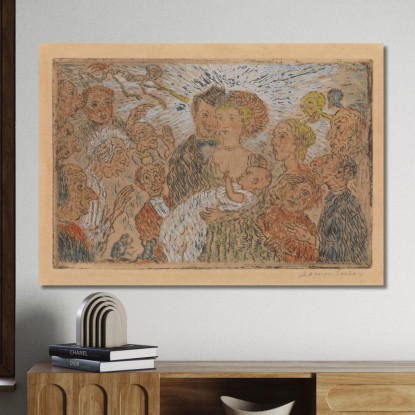 L'Invidia James Ensor jen48 quadro stampato su tela