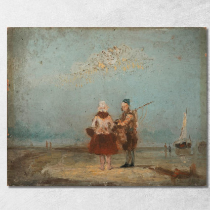 Coppia Di Pescatori James Ensor jen49 quadro stampato su tela