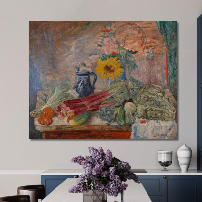 Fiori E Verdure James Ensor jen50 quadro stampato su tela