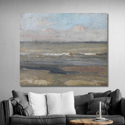 Paesaggio Marino Grigio James Ensor jen54 quadro stampato su tela