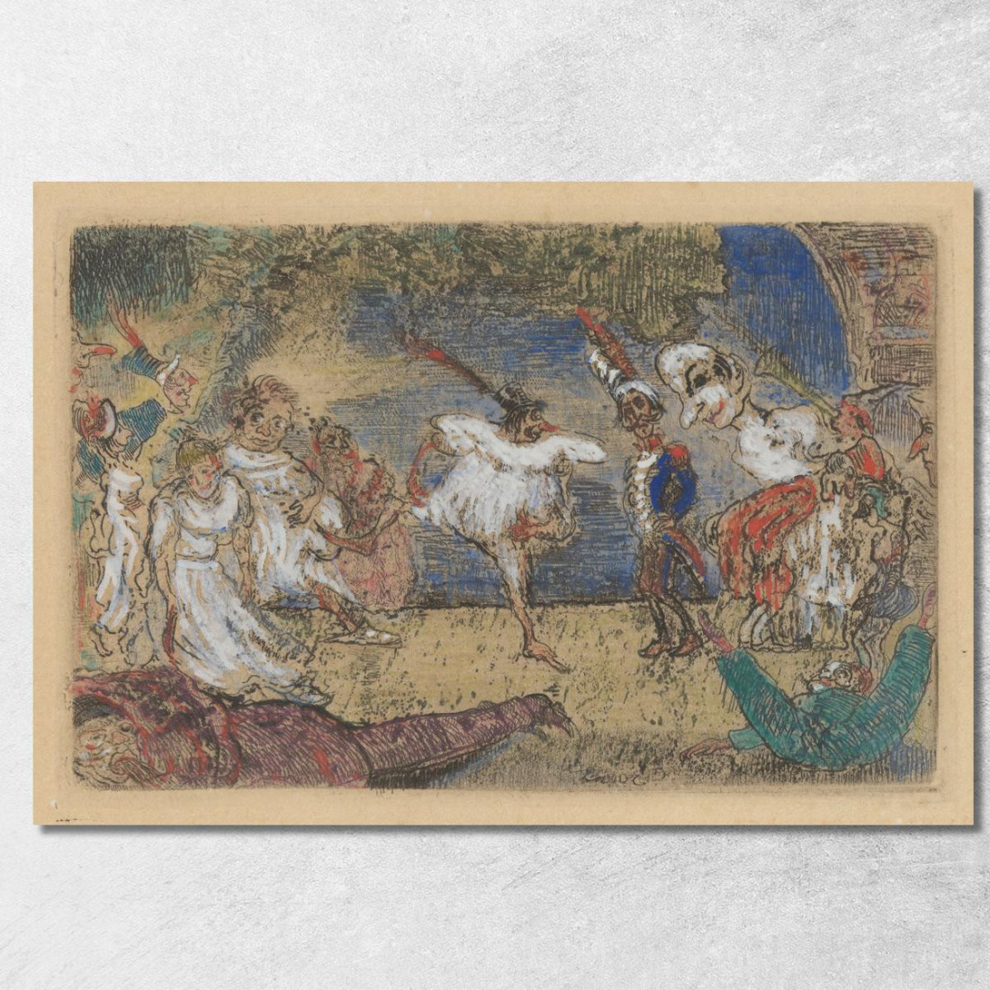 Il Ballo Fantastico James Ensor jen57 quadro stampato su tela Il Ballo Fantastico James Ensor jen57 quadro stampato su tela