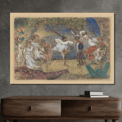 Il Ballo Fantastico James Ensor jen57 quadro stampato su tela