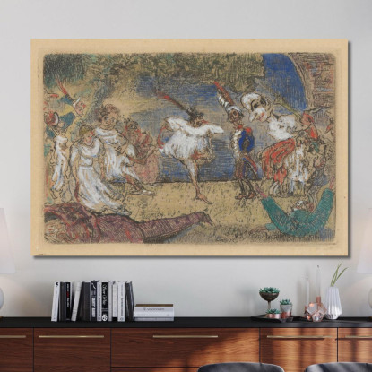 Il Ballo Fantastico James Ensor jen57 quadro stampato su tela