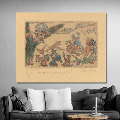 Il Fantasma James Ensor jen59 quadro stampato su tela