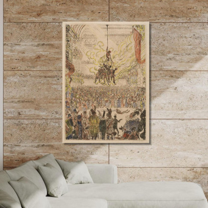 La Vendetta Di Hop-Frog James Ensor jen60 quadro stampato su tela