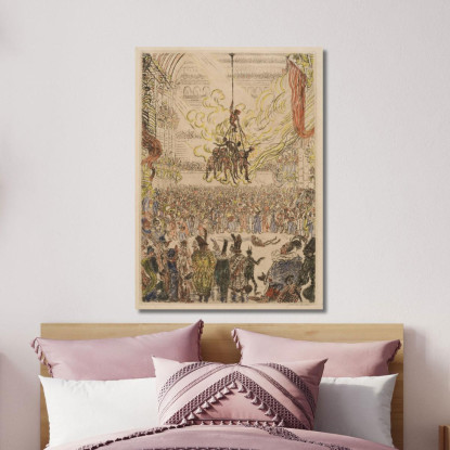 La Vendetta Di Hop-Frog James Ensor jen60 quadro stampato su tela