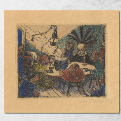 Re Pest James Ensor jen61 quadro stampato su tela