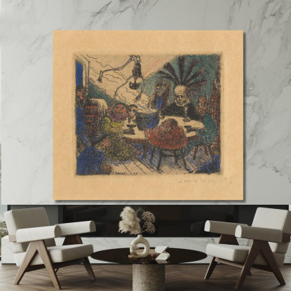 Re Pest James Ensor jen61 quadro stampato su tela