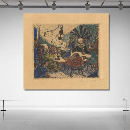 Re Pest James Ensor jen61 quadro stampato su tela