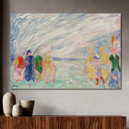 L'Incontro James Ensor jen63 quadro stampato su tela
