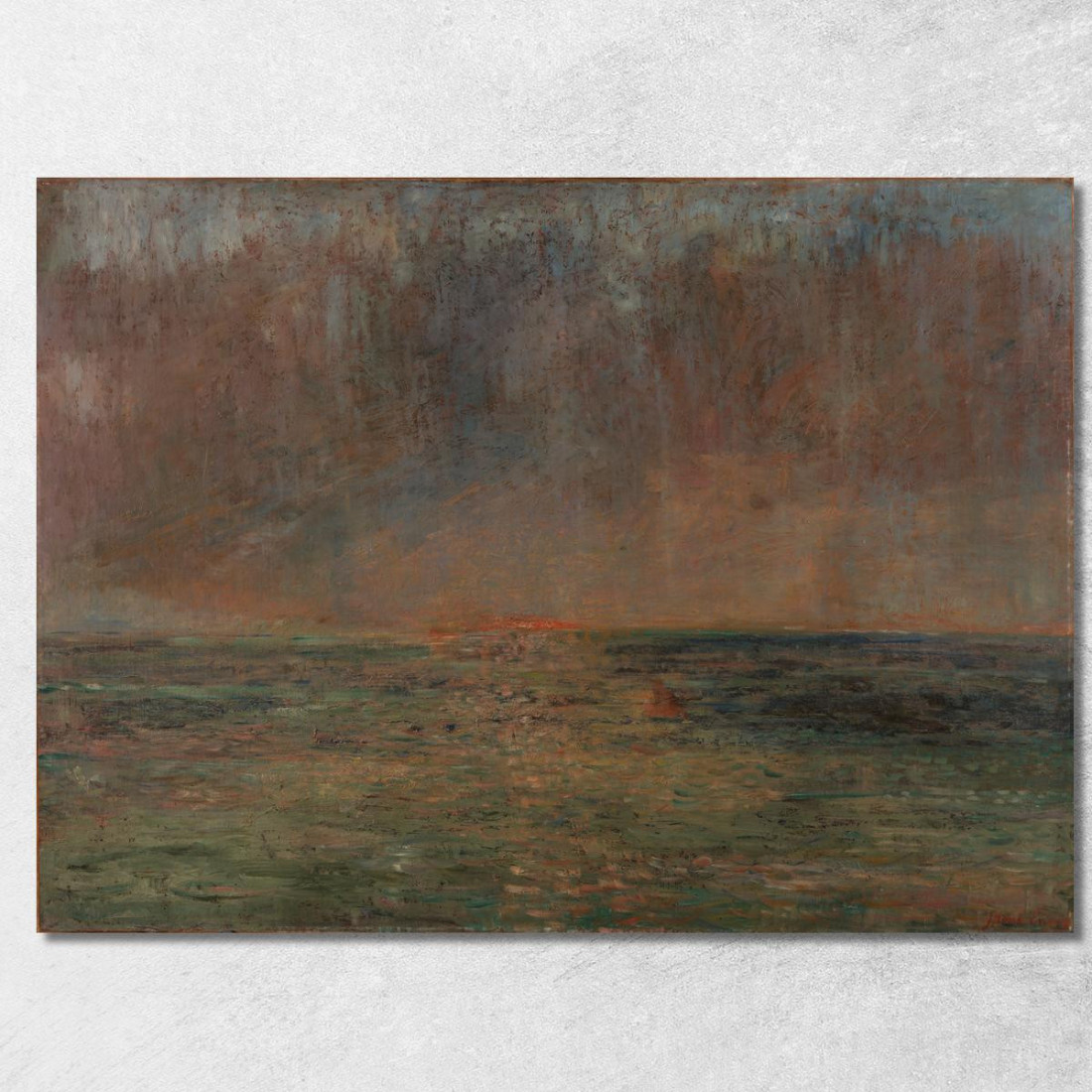 Grande Paesaggio Marino: Tramonto James Ensor jen64 quadro stampato su tela