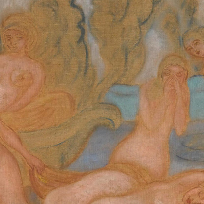 Le Bagnanti Linee Curve E Ondulate James Ensor jen65 quadro stampato su tela