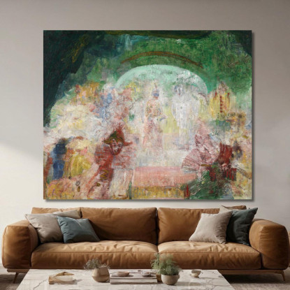 Mascherata James Ensor jen68 quadro stampato su tela