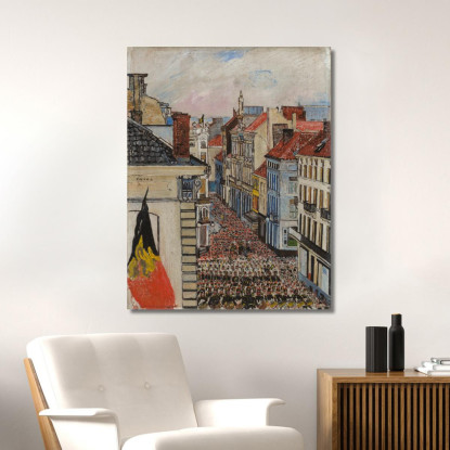 Musica In Vlaanderenstraat James Ensor jen69 quadro stampato su tela