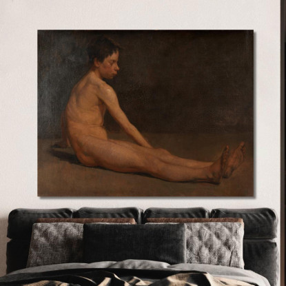Ragazzo Nudo James Ensor jen70 quadro stampato su tela