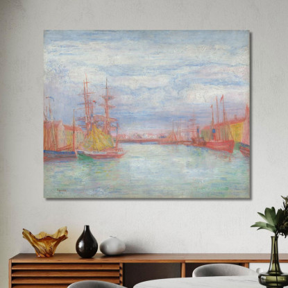 Porto Di Ostenda James Ensor jen73 quadro stampato su tela