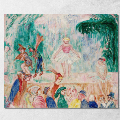 Piccolo Teatro James Ensor jen74 quadro stampato su tela