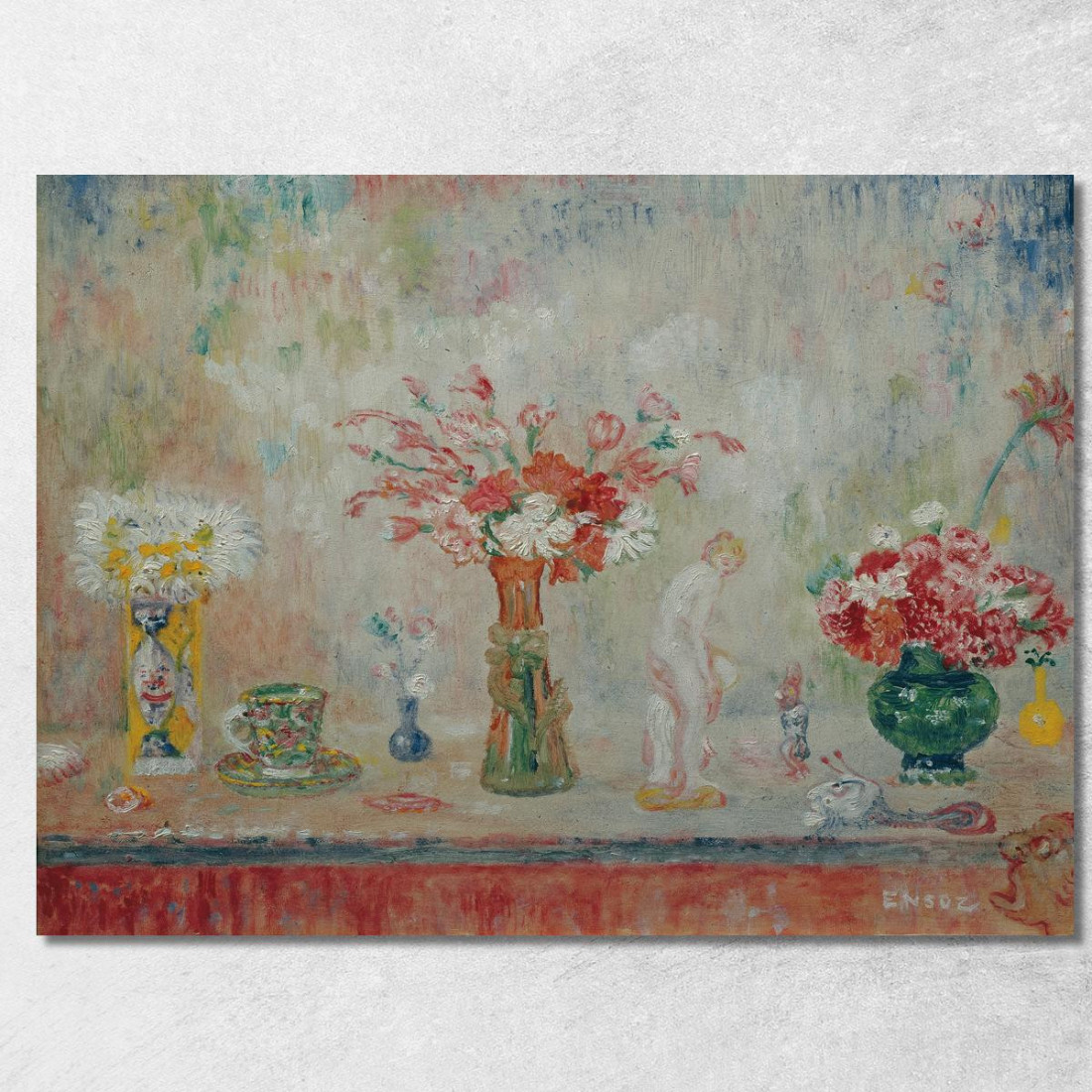 Natura Morta Fantastica James Ensor jen75 quadro stampato su tela Natura Morta Fantastica James Ensor jen75 quadro stampato su tela