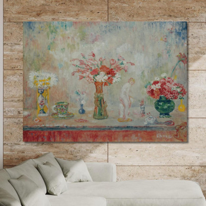 Natura Morta Fantastica James Ensor jen75 quadro stampato su tela