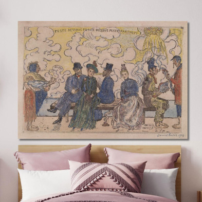 Inquinamento Sotto Inquinamento Sopra Inquinamento Dappertutto James Ensor jen77 quadro stampato su tela