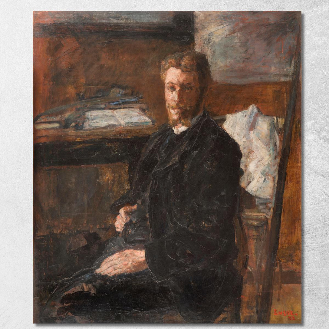 Ritratto Di Willy Finch James Ensor jen78 quadro stampato su tela Ritratto Di Willy Finch James Ensor jen78 quadro stampato su tela