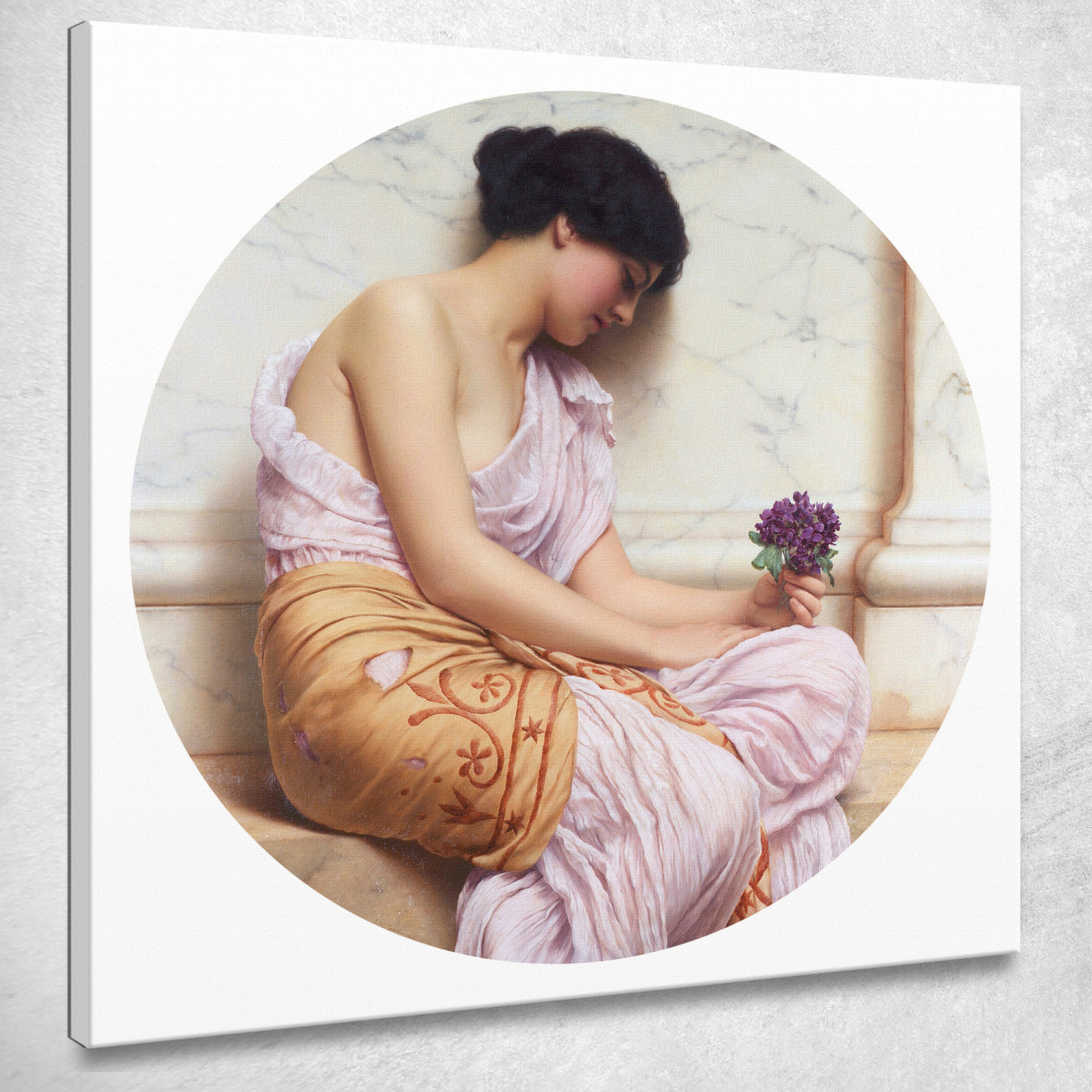 Violette Viole Dolci John William Godward jwg89 quadro stampato su tela Violette Viole Dolci John William Godward jwg89 quadro stampato su tela