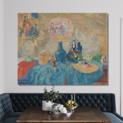 Natura Morta Con Cineserie 2 James Ensor jen86 quadro stampato su tela