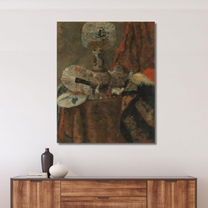 Natura Morta Con Cineserie James Ensor jen87 quadro stampato su tela