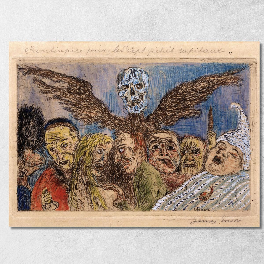 I Peccati Capitali Dominati Dalla Morte James Ensor jen95 quadro stampato su tela I Peccati Capitali Dominati Dalla Morte James Ensor jen95 quadro stampato su tela