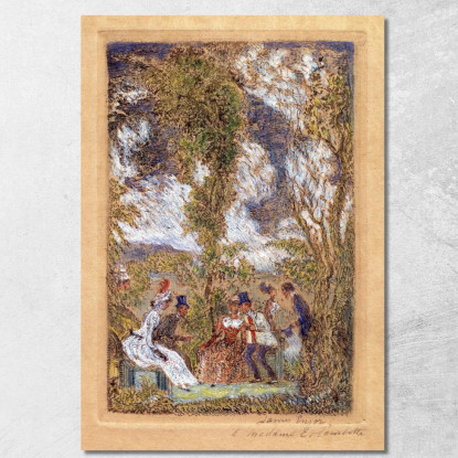 Il Giardino Dell'Amore James Ensor jen97 quadro stampato su tela