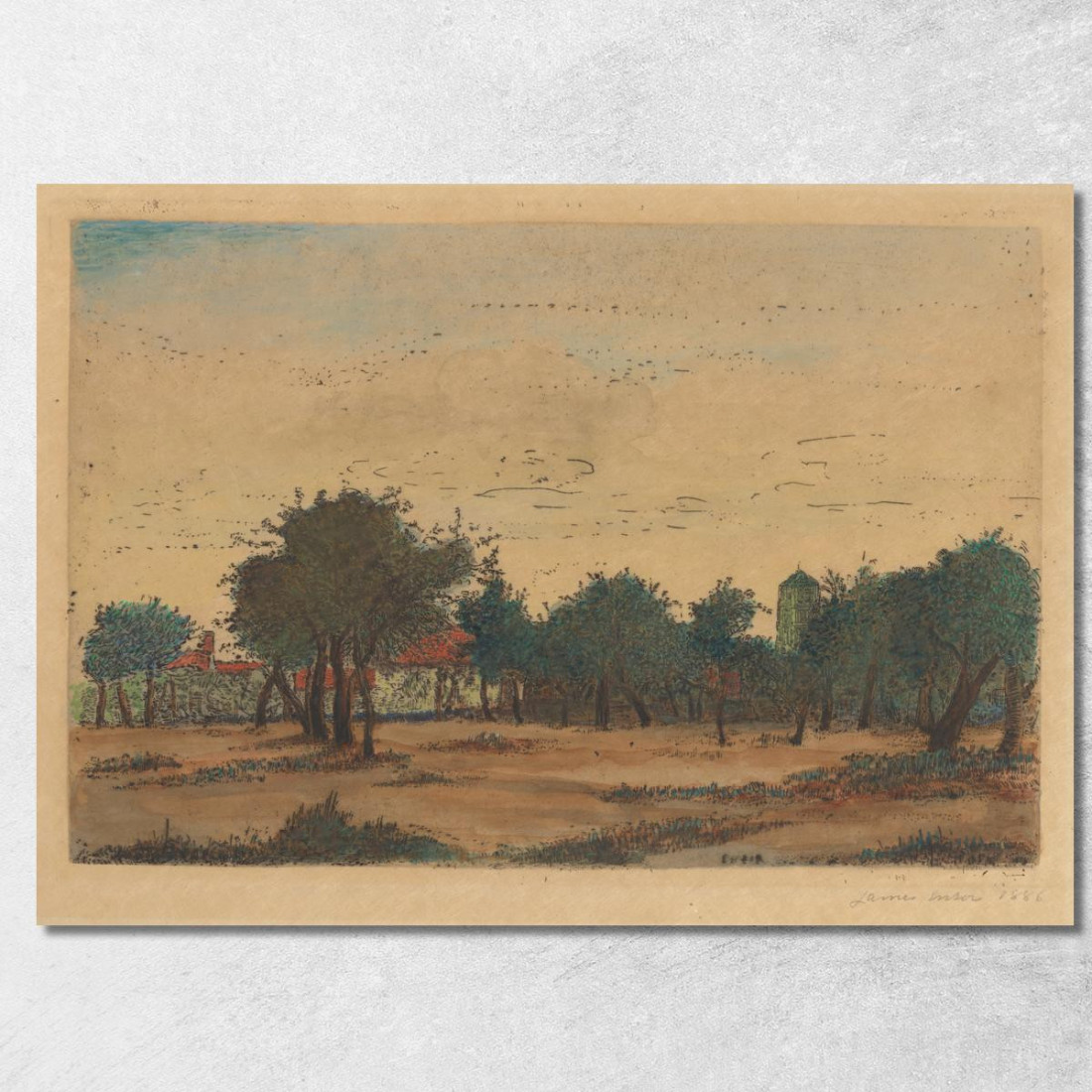 Il Frutteto James Ensor jen101 quadro stampato su tela Il Frutteto James Ensor jen101 quadro stampato su tela