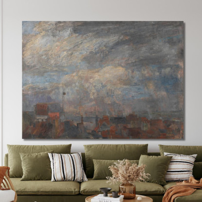 I Tetti Di Ostenda James Ensor jen105 quadro stampato su tela